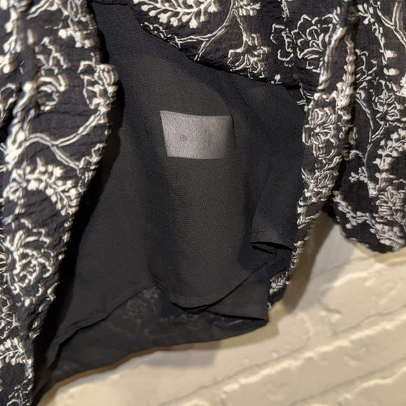 A.L.C. Blouse Black White Patterned Top Adara lined silk cotton 2 - Picture 4 of 5